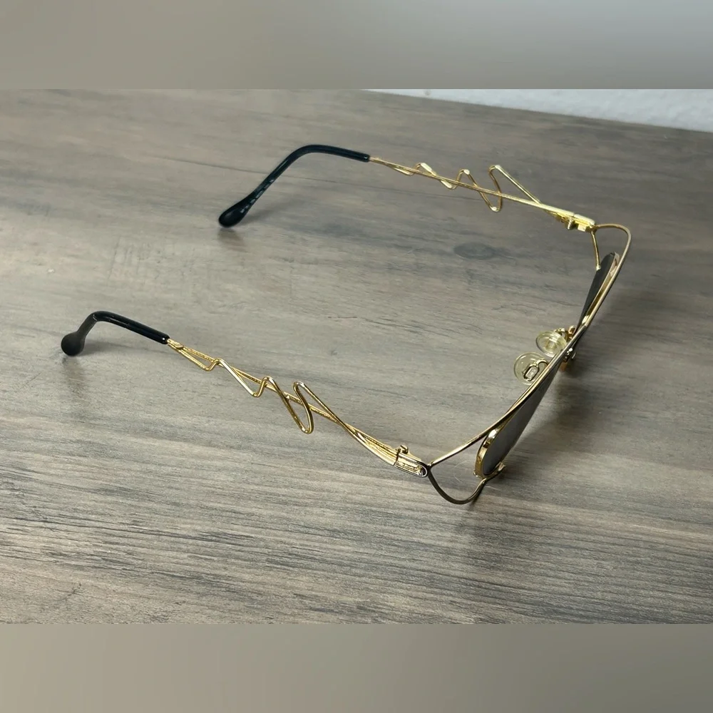 NEOSTYLE JET 252 CRAZY 90'S LADIES SUNGLASSES UNIQUE GOLD WIRE DESIGNER FRAMES - Picture 3 of 9